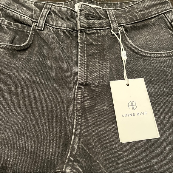NWT Anine Bing Charcoal Stonewash Denim Jeans (size 23) Cotton - Picture 2 of 8
